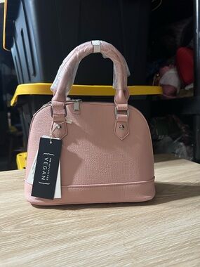 Vegan Pink Dome Satchel Bag